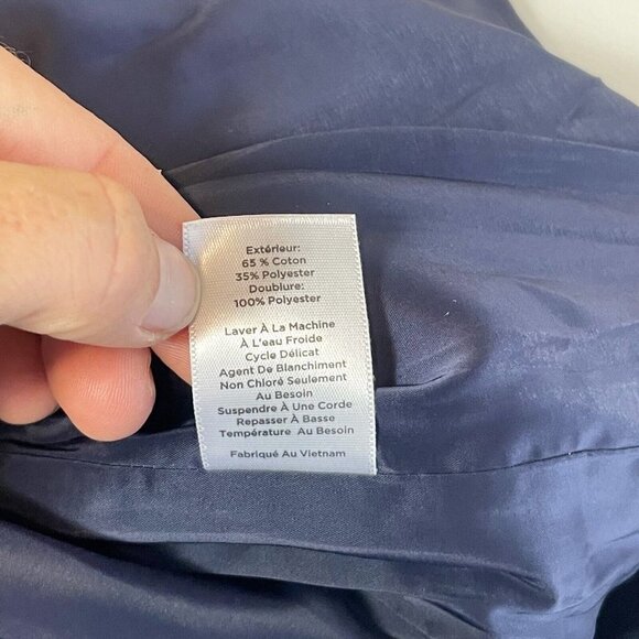 Talbots Straight Pencil Skirts Womens Navy White 2 Geometric Lined Zip Pleat NEW - Picture 8 of 9